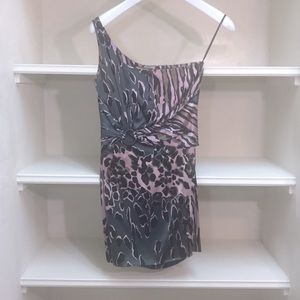 A silk cocktail dress